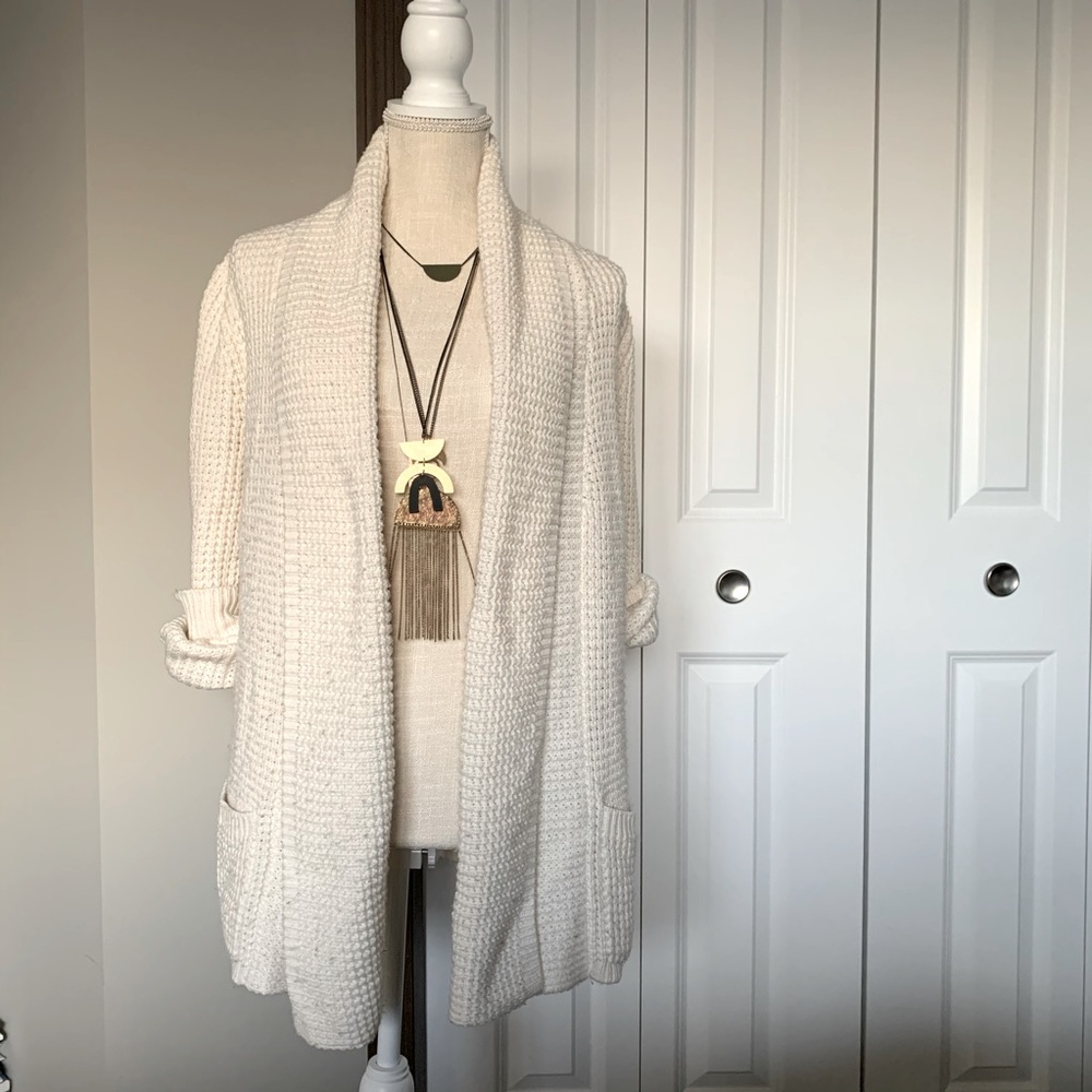 *FREE WITH BUNDLE Waffle knit open front cardigan